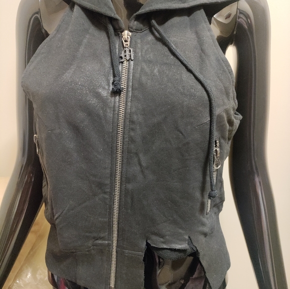 Morphine Generation Cut Up, Cut Out Zip Up Jacket Vest. Limited Edition - Picture 2 of 11